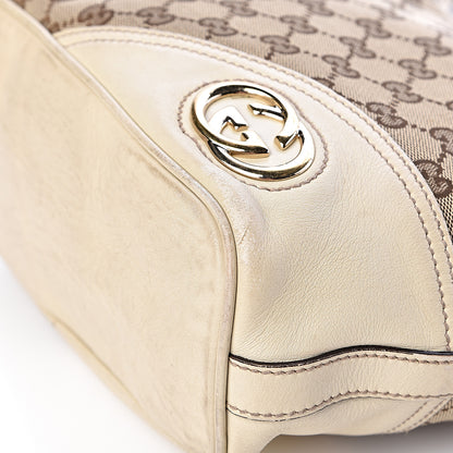 Gucci Monogram Medium New Britt Hobo Off White 11 of 14