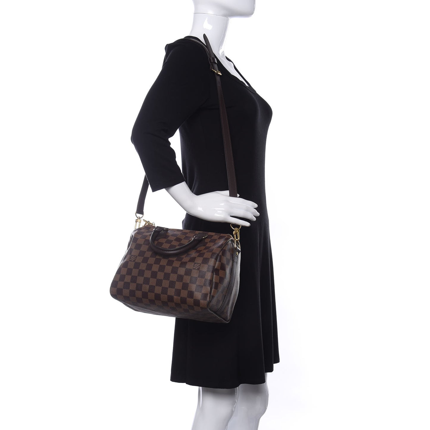 Damier Ebene Speedy Bandouliere 25