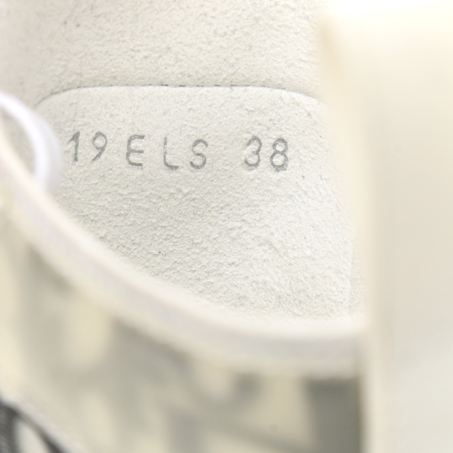 Technical Canvas Oblique Mens B23 High Top Sneakers 38 White Black