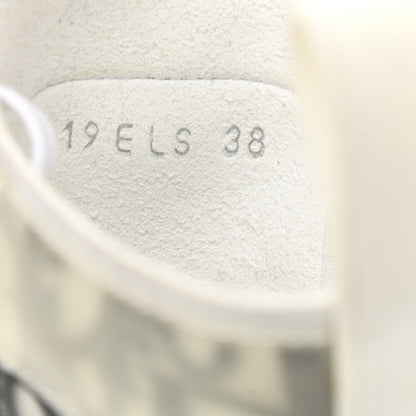 Christian Dior Technical Canvas Oblique Mens B23 High Top Sneakers 38 White Black 8 of 9