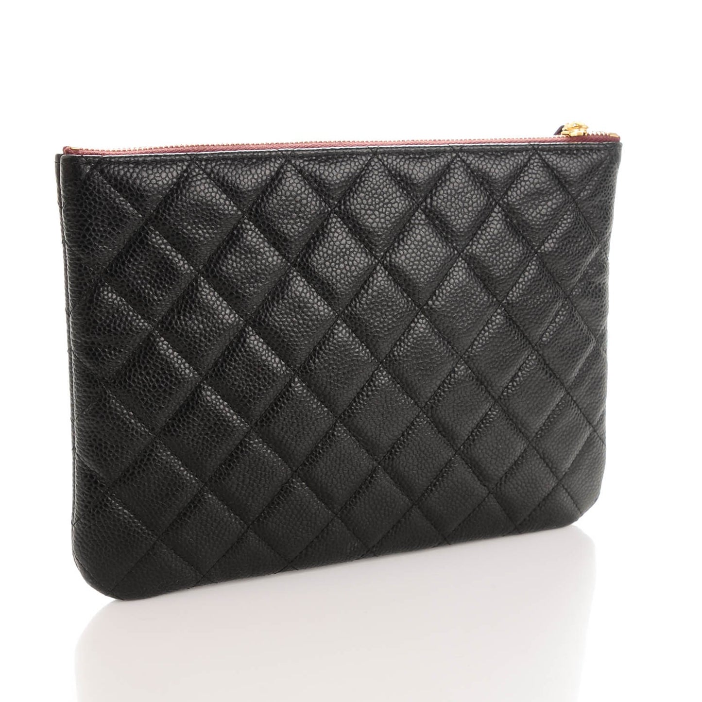 Caviar Quilted Medium Cosmetic Case Black