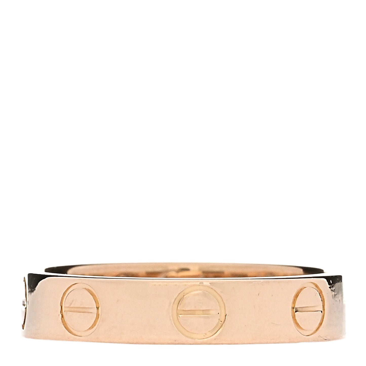 18K Yellow Gold 3.5mm LOVE Wedding Band Ring 48 4.5