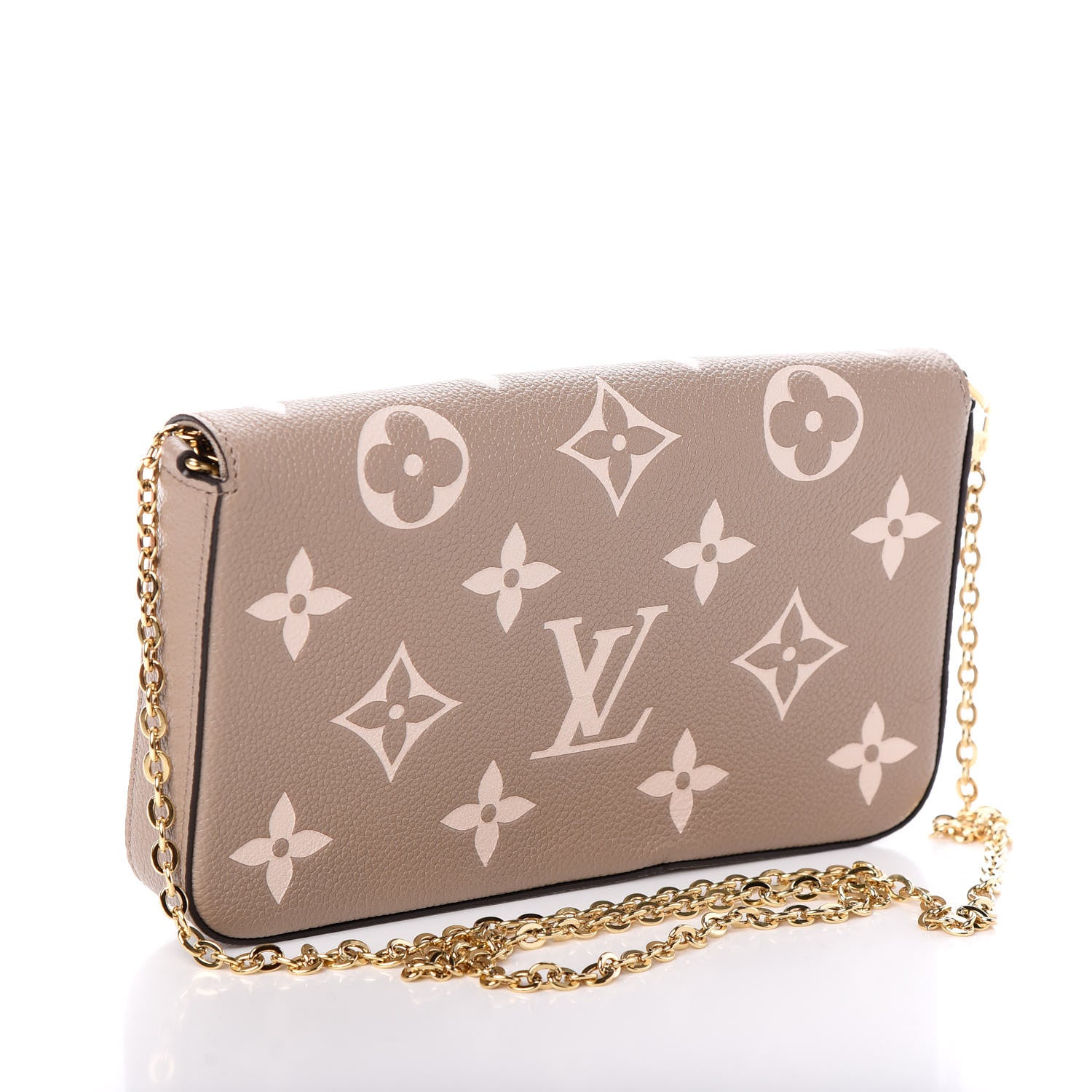 Louis Vuitton Empreinte Monogram Giant Felicie Pochette Tourterelle Creme 3 of 8