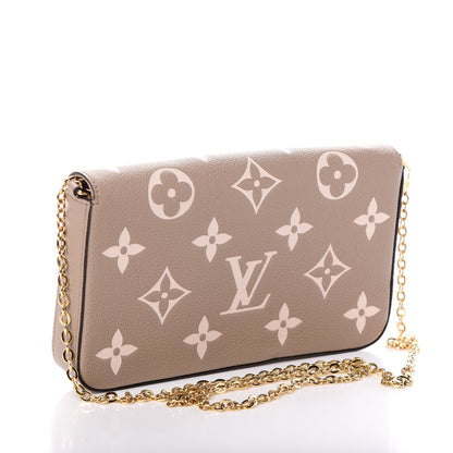 Louis Vuitton Empreinte Monogram Giant Felicie Pochette Tourterelle Creme 3 of 8