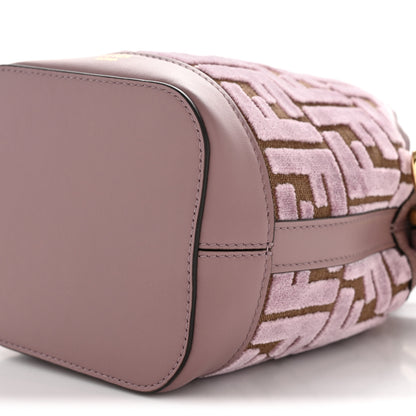 Fendi Vitello Grace Velluto FF Mini Mon Tresor Bucket Bag Dusty Mauve 10 of 11