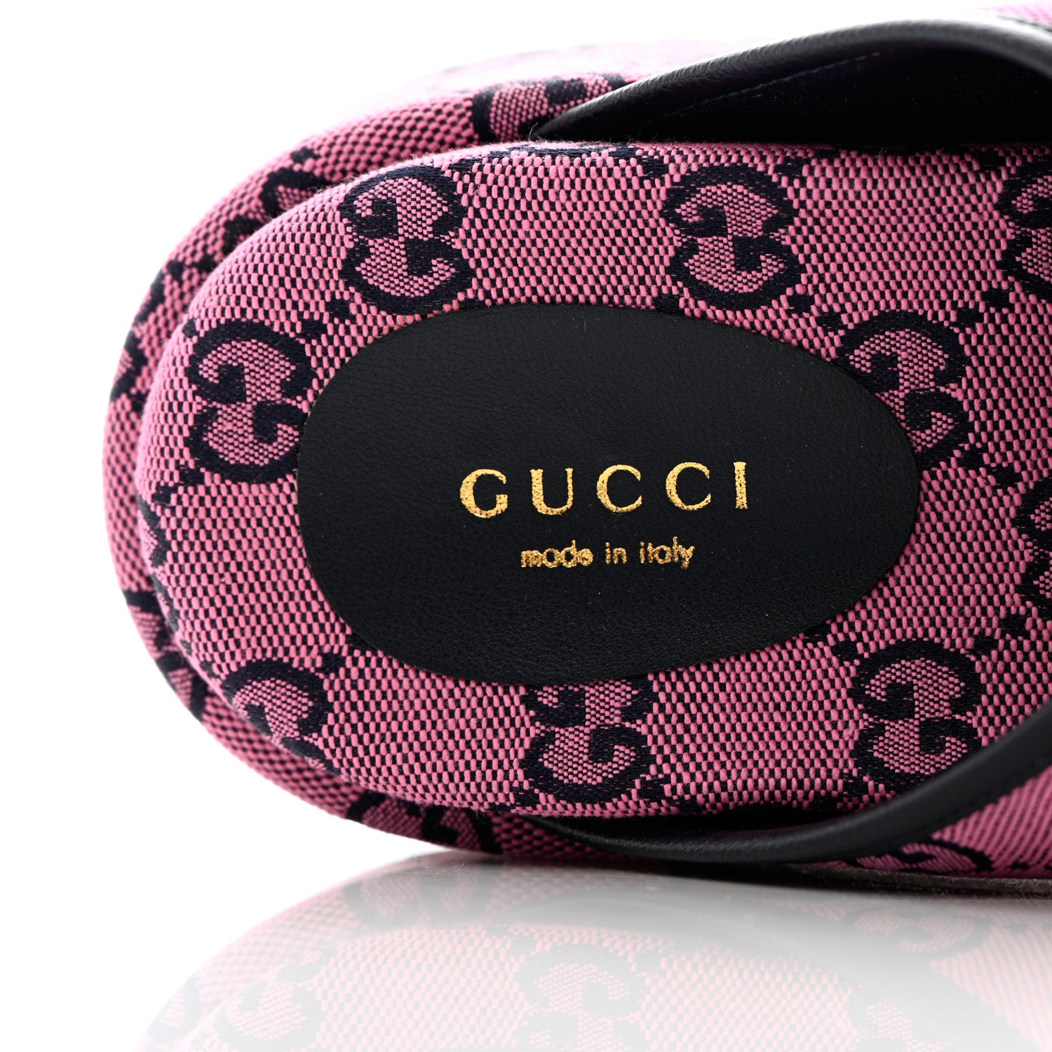 Gucci Monogram Multicolor Criss Cross Platform Slide Sandals 39 Pink Blue 7 of 9