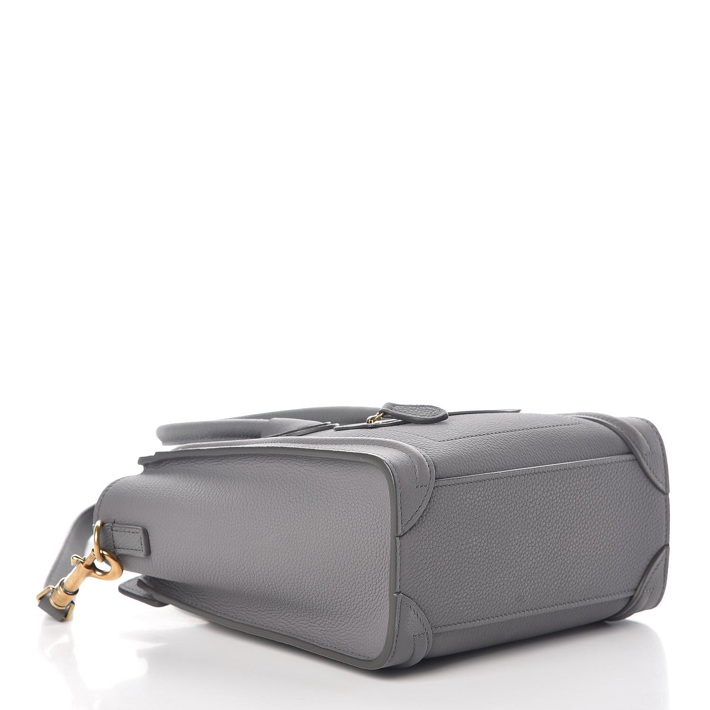 Drummed Calfskin Nano Luggage Kohl