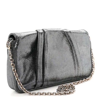 Fendi Metallic Calfskin Mia Pochette Silver 3 of 10