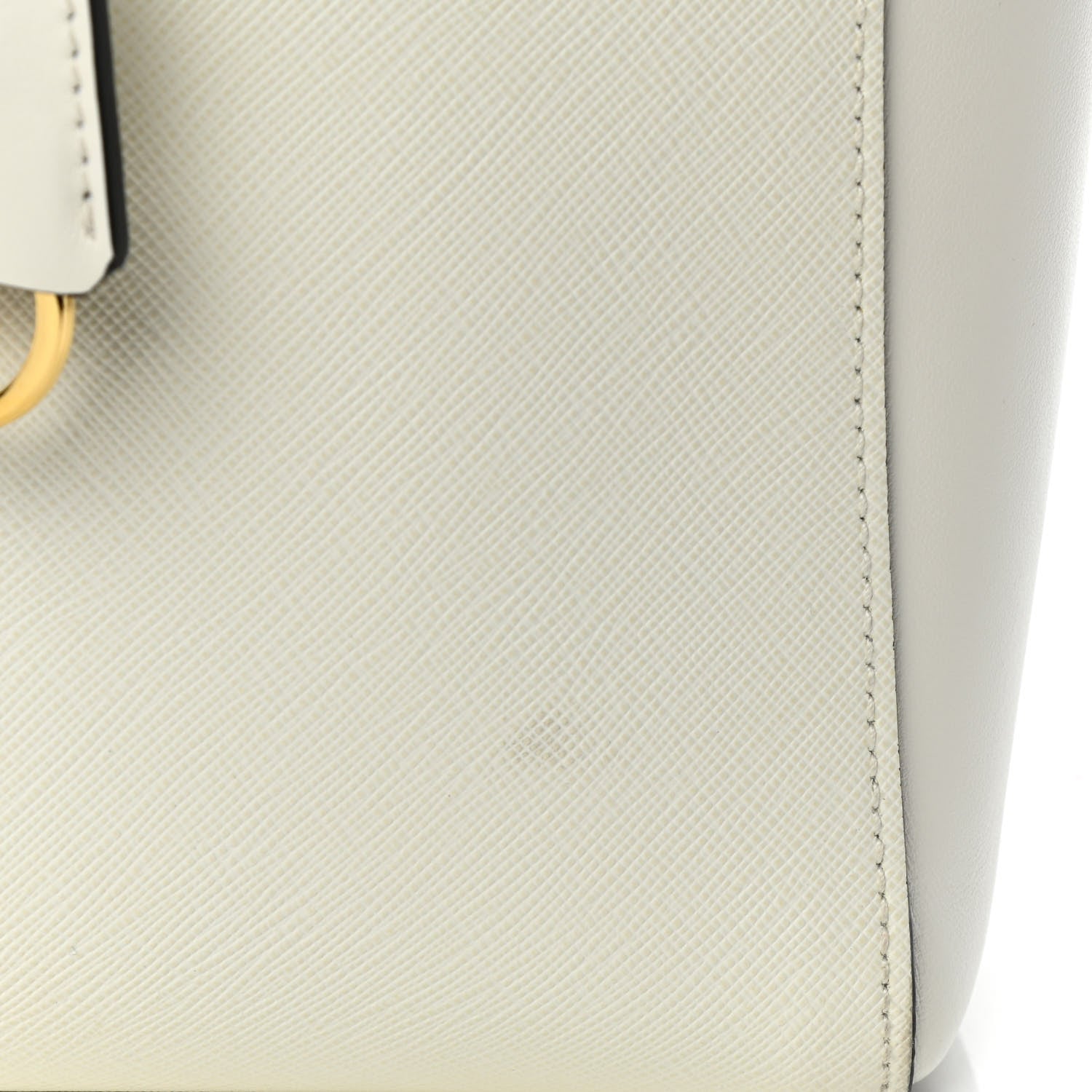 Prada Saffiano Soft Calfskin Zippered Tote White 10 of 12