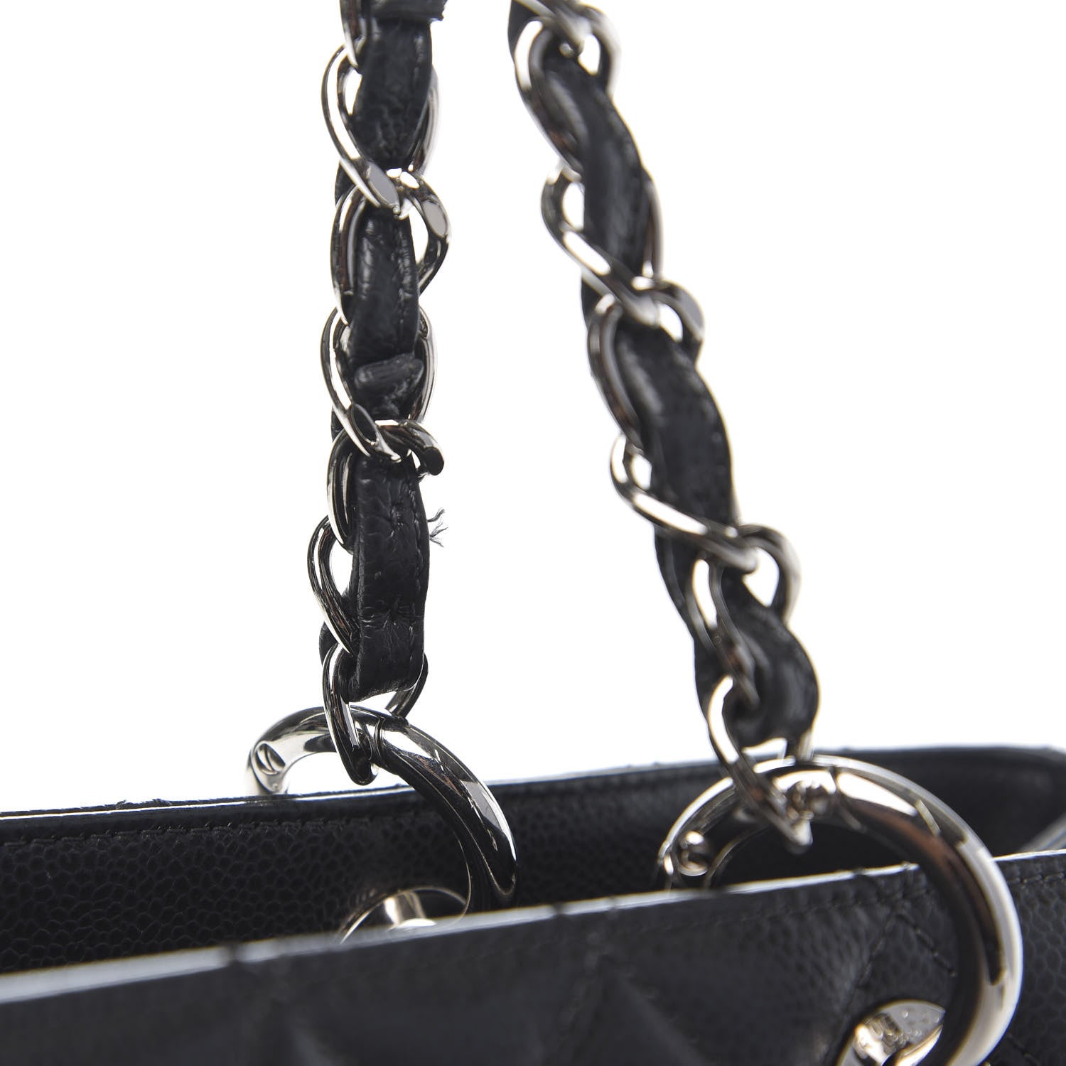 Chanel Caviar Quilted XL Grand Shopping Tote GST Dark Grey 12 of 15