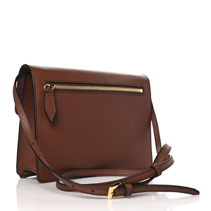 Burberry Derby Calfskin House Check Small Macken Crossbody Bag Tan 3 of 10