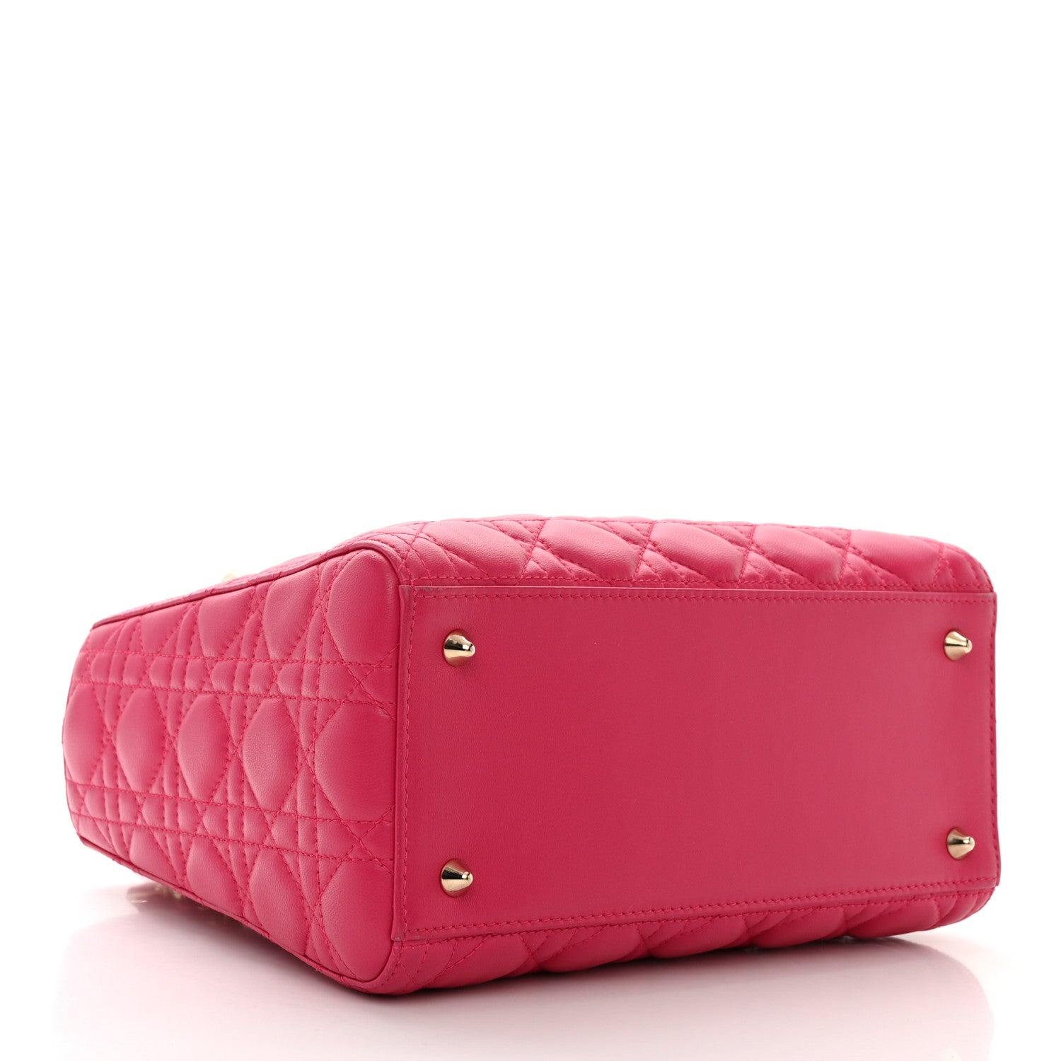Christian Dior Lambskin Cannage Medium Lady Dior Fuchsia 4 of 10