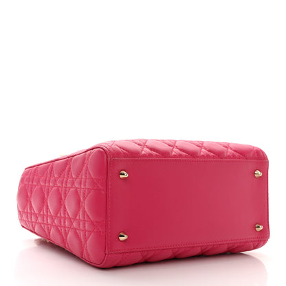 Christian Dior Lambskin Cannage Medium Lady Dior Fuchsia 4 of 10