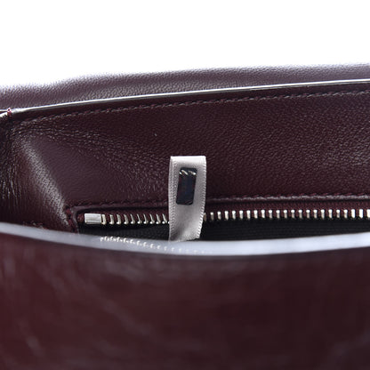 Jimmy Choo Soft Vintage Goatskin Helia Top Handle Bag Bordeaux 9 of 14