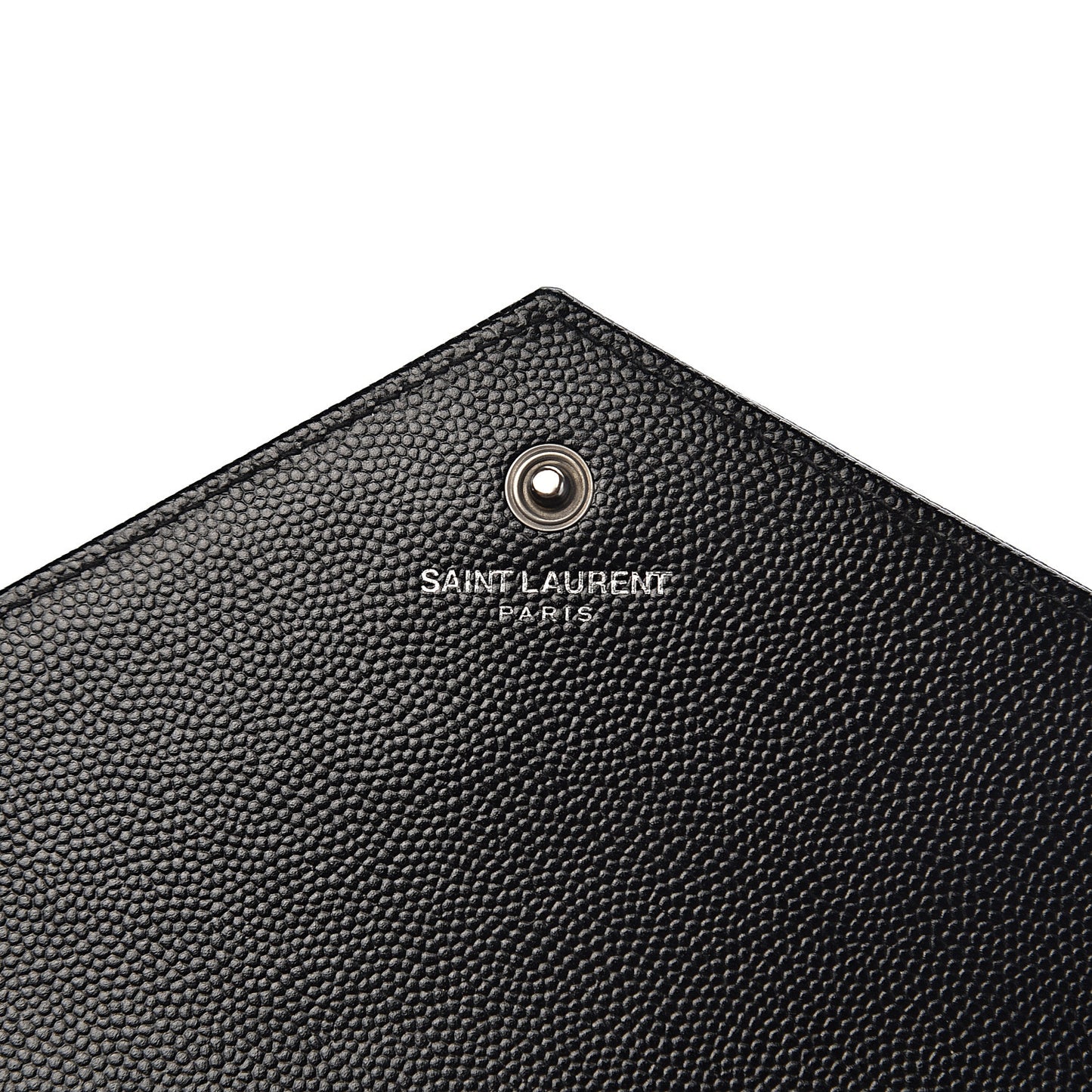 Grain De Poudre Matelasse Chevron Monogram Chain Wallet Black