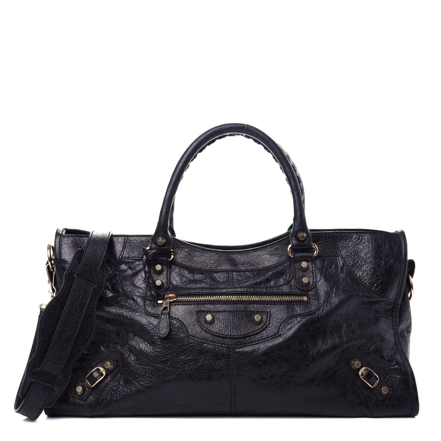 Agneau Giant 12 Rose Gold Hardware Part Time Black