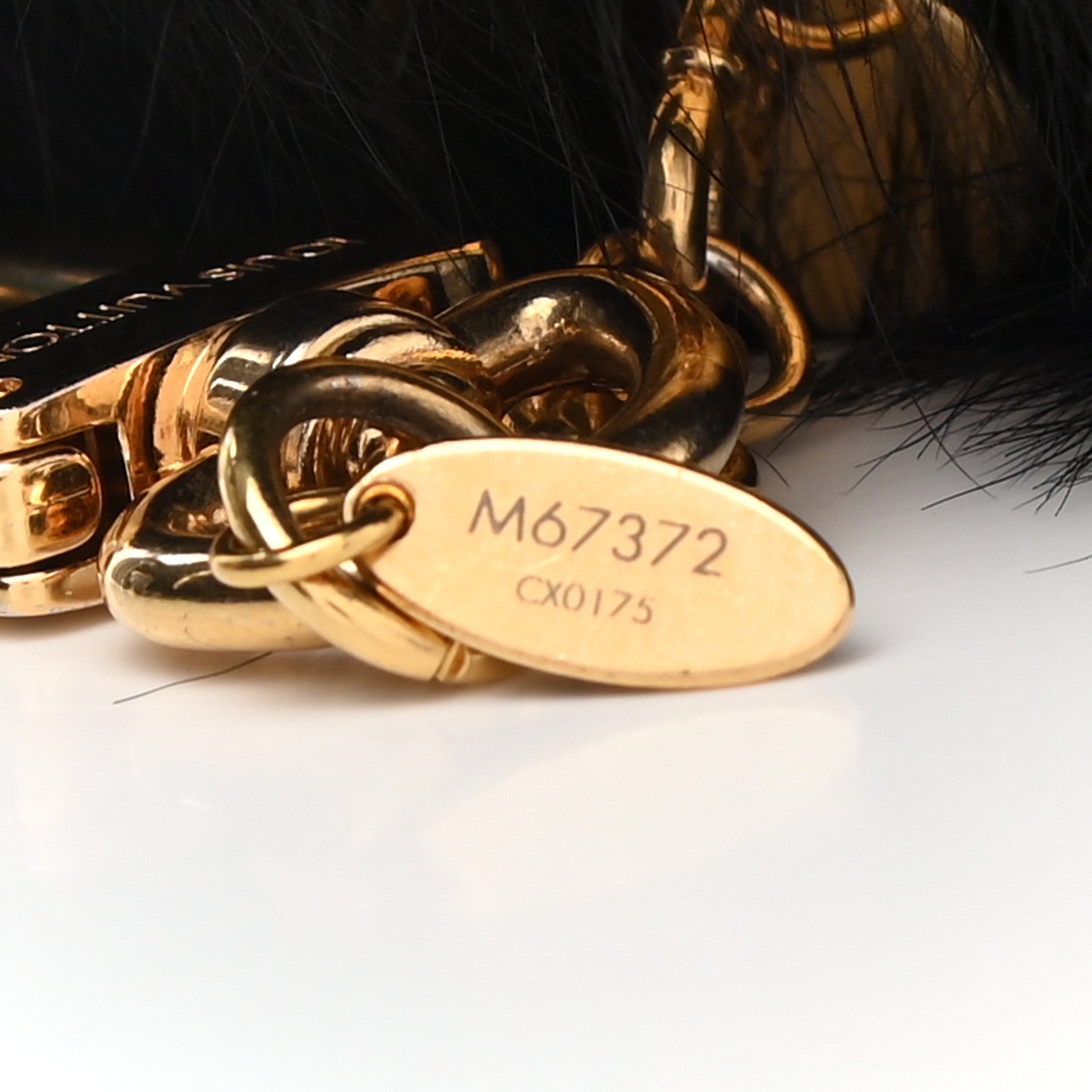 Louis Vuitton Mink Fur Fluffy Bag Charm Black 4 of 4