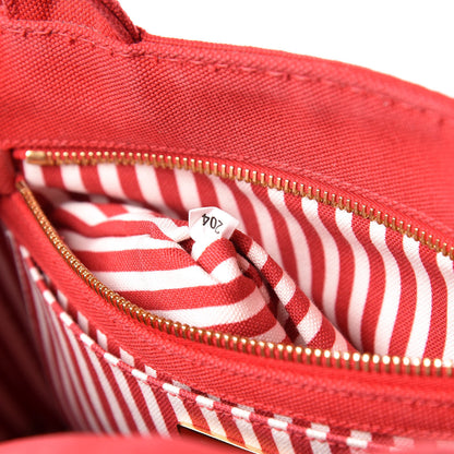 Prada Canapa Small Logo Tote Rosso Talco 9 of 9