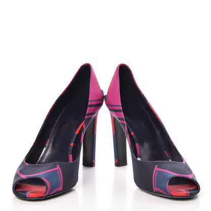 Hermes Silk Les Coupes Kloe 100 Pumps 39.5 5 of 14