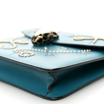 Bulgari Calfskin Studded Serpenti In Love Forever Crossbody Bag Tropical Turquoise 10 of 11