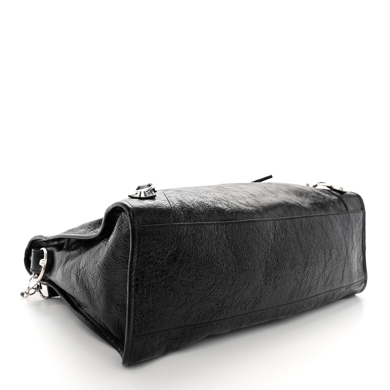 Balenciaga Agneau Arena Silver Hardware Medium Le City Black 4 of 9