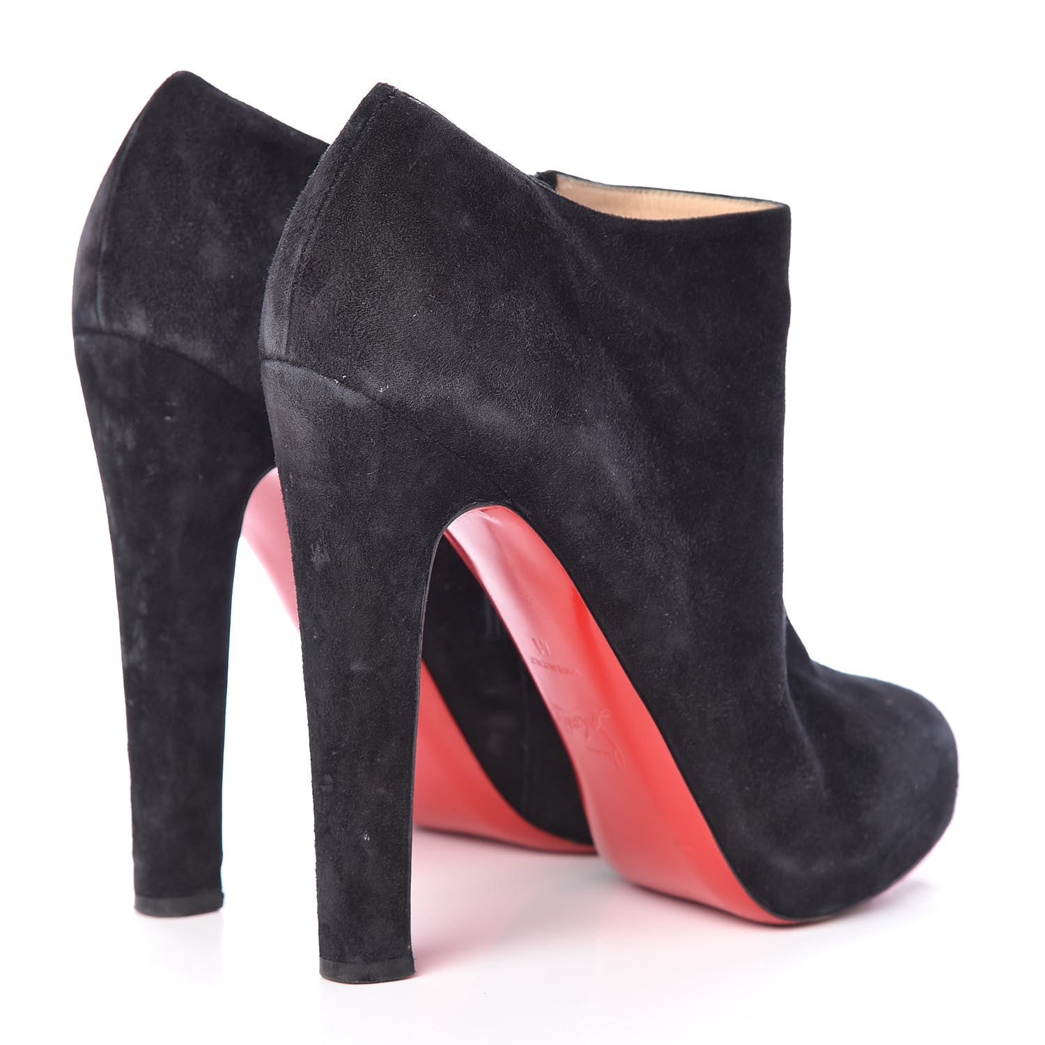 Christian Louboutin Suede Vicky 140 Ankle Booties 41 Black 4 of 22