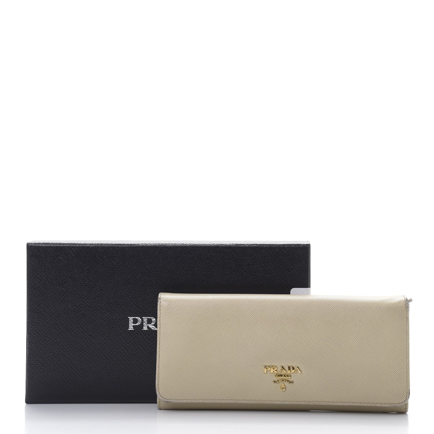 Prada Saffiano Metal Continental Flap Wallet Cera 13 of 13