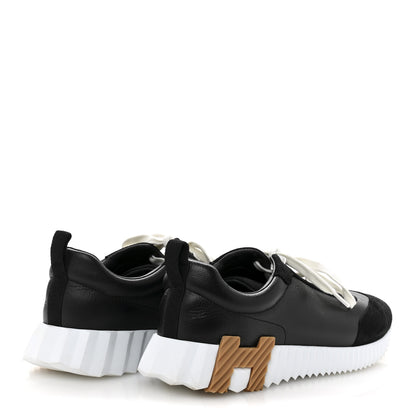 Hermes Goatskin Suede Goatskin Bouncing Sneakers 40.5 Black 5 of 11