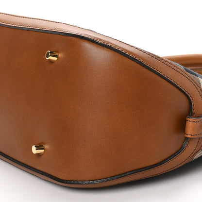 Burberry Bridle Calfskin House Check Small Orchard Bowling Bag Brown Ochre 10 of 12