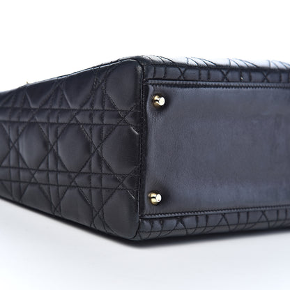 Christian Dior Lambskin Cannage Medium Lady Dior Black 10 of 13