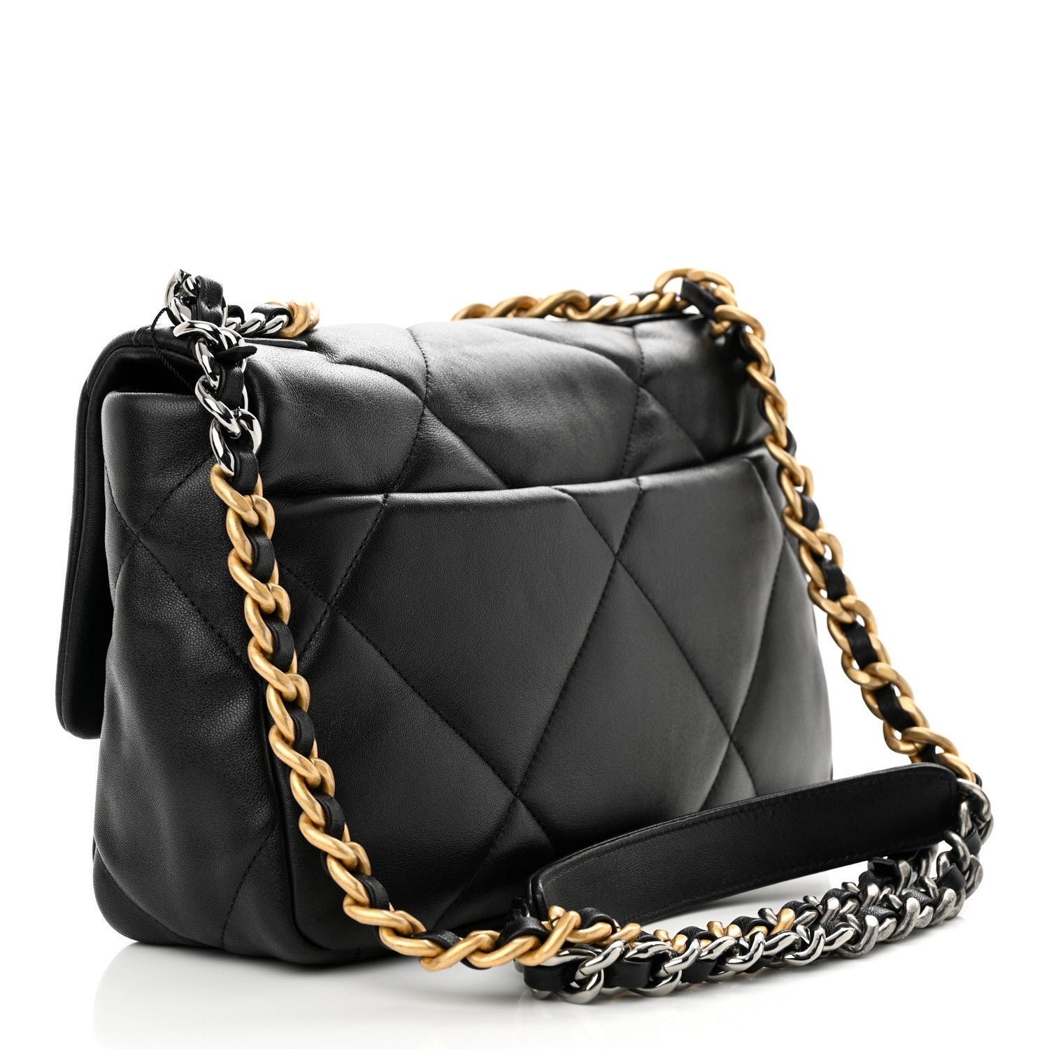 Chanel Lambskin Quilted Medium Chanel 19 Flap Black 3 of 10