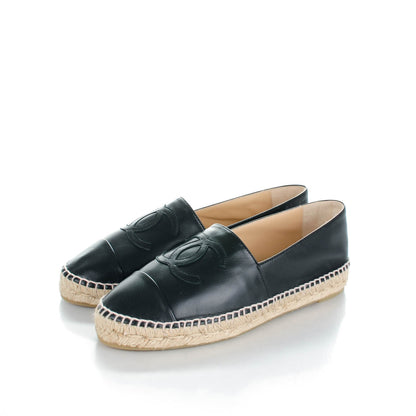 Chanel Lambskin CC Espadrilles 40 Black 3 of 8