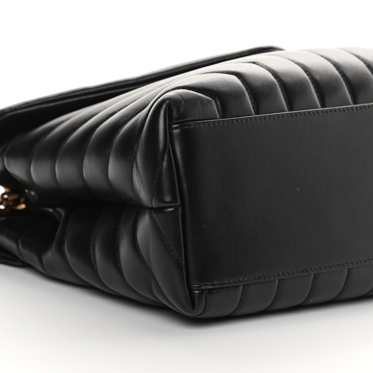 Saint Laurent Calfskin Y Quilted Monogram Medium Loulou Chain Satchel Black 9 of 14