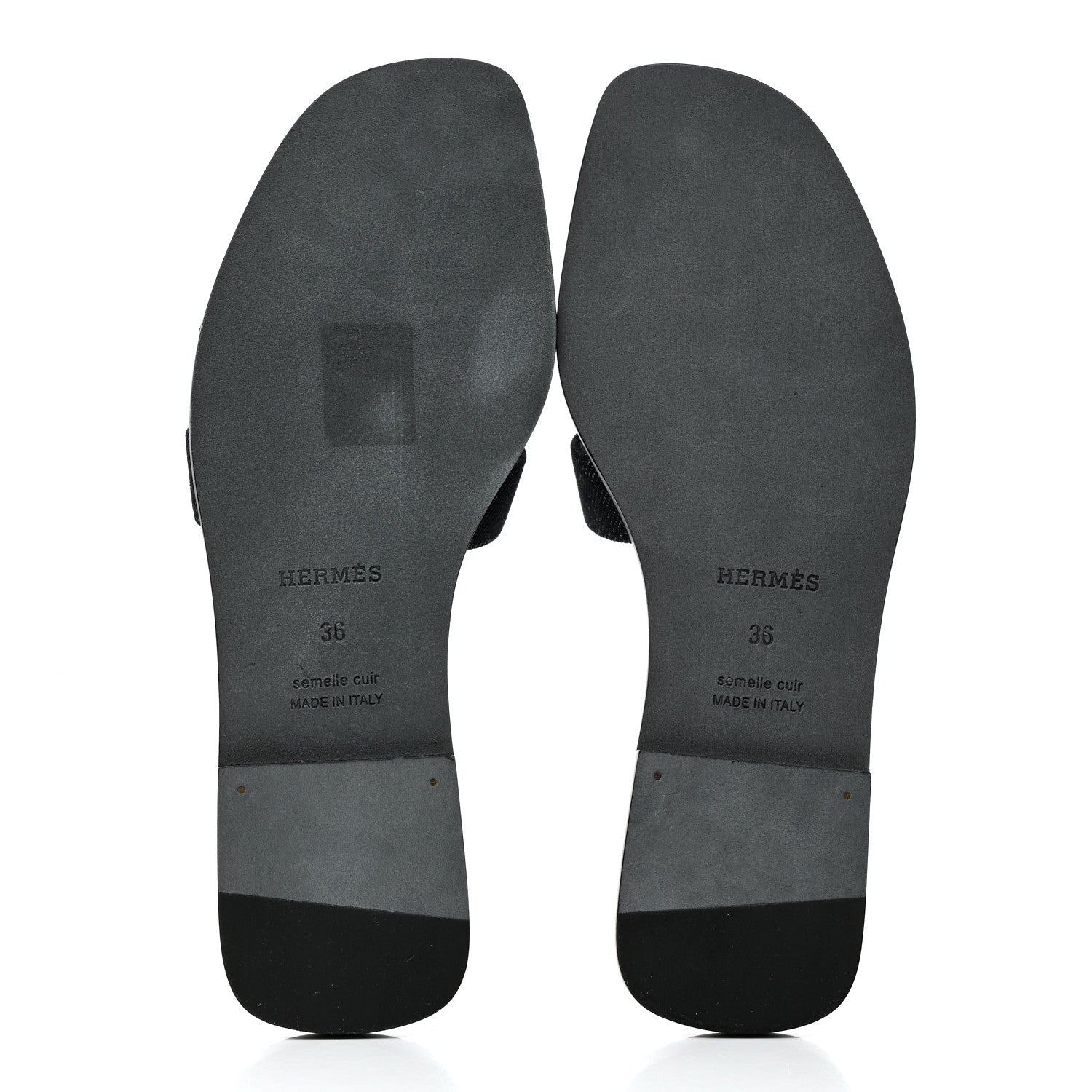 Hermes Denim Canvas Oran Sandals 36 Bleu Brut 5 of 9