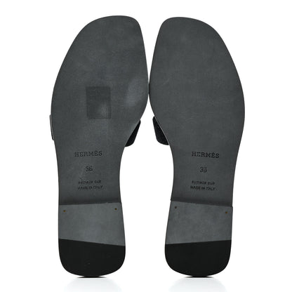 Hermes Denim Canvas Oran Sandals 36 Bleu Brut 5 of 9