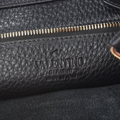 Valentino Garavani Pebbled Calfskin Large Rockstud Flip-Lock Messenger Bag Black 6 of 10