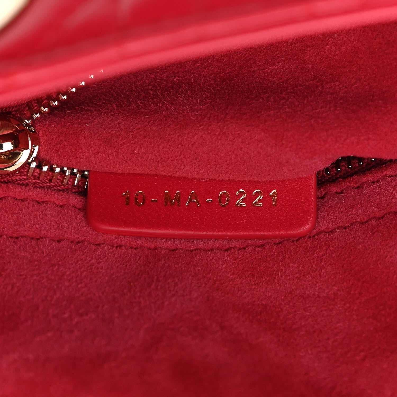 Christian Dior Lambskin Cannage Small My ABCDior Lady Dior Red 7 of 10
