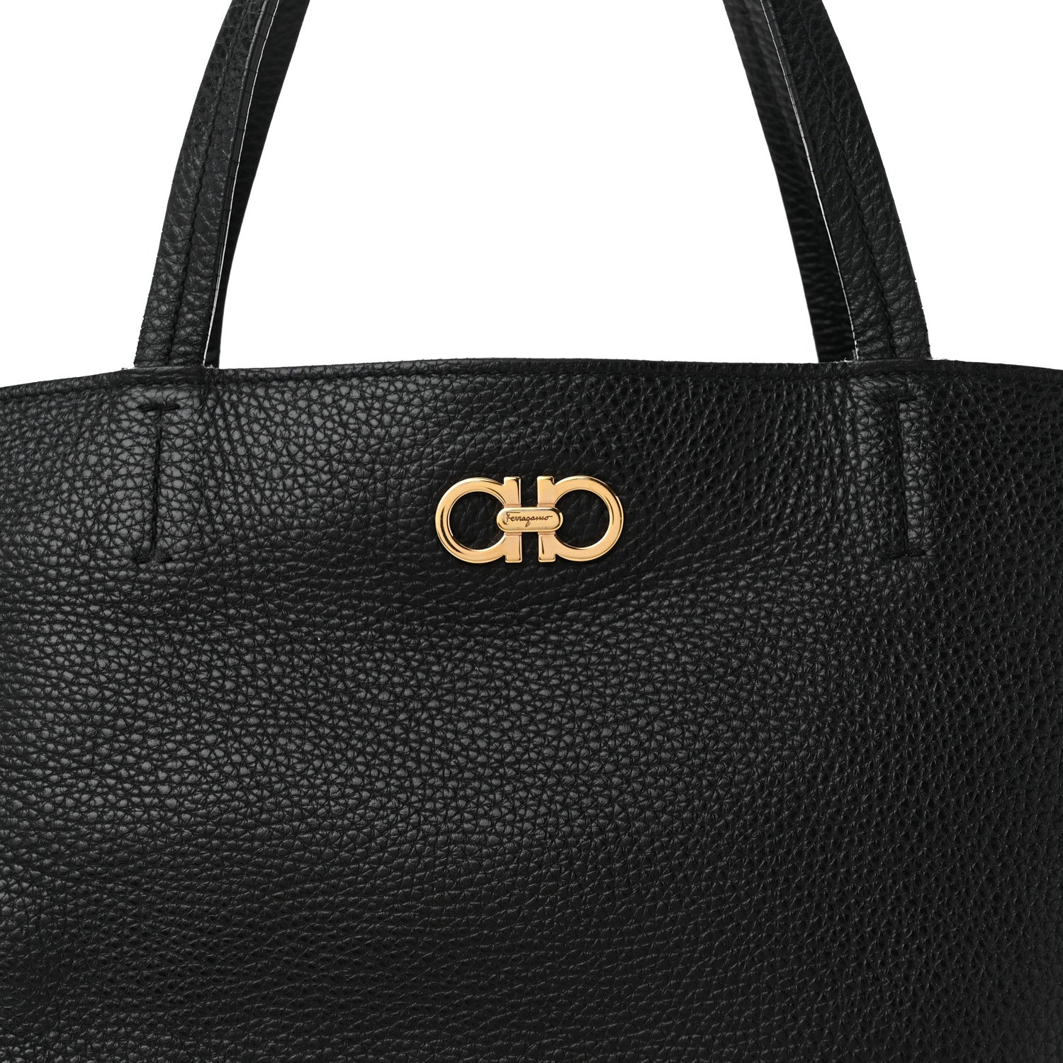 Salvatore Ferragamo Calfskin Medium Tote Black 7 of 10