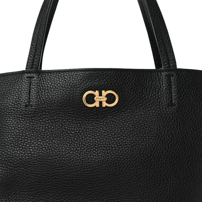 Salvatore Ferragamo Calfskin Medium Tote Black 7 of 10