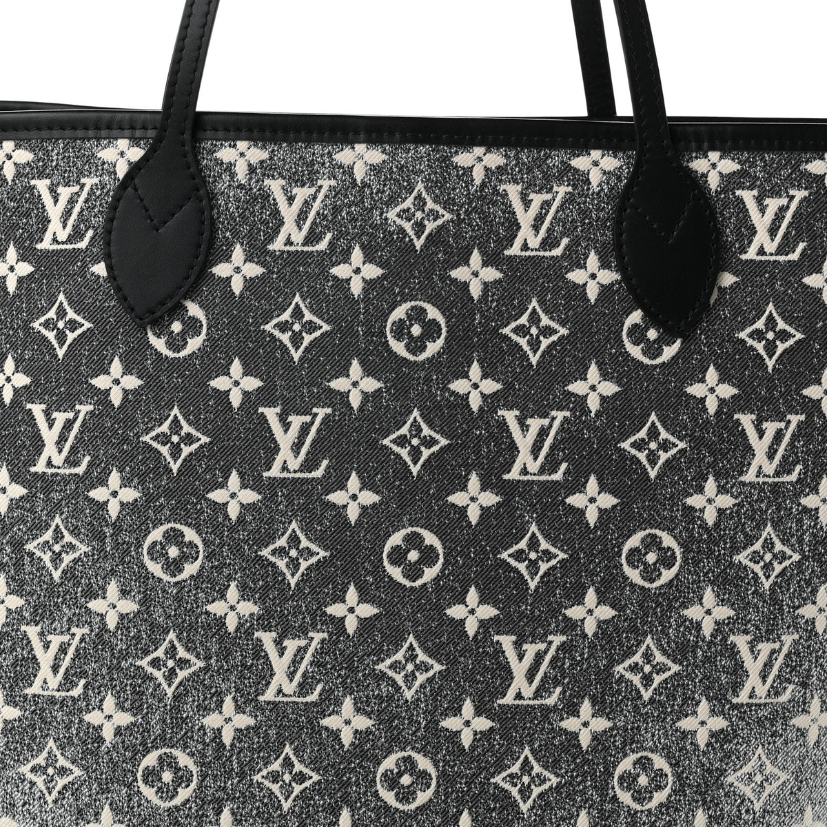 Denim Monogram Jacquard Neverfull MM Grey
