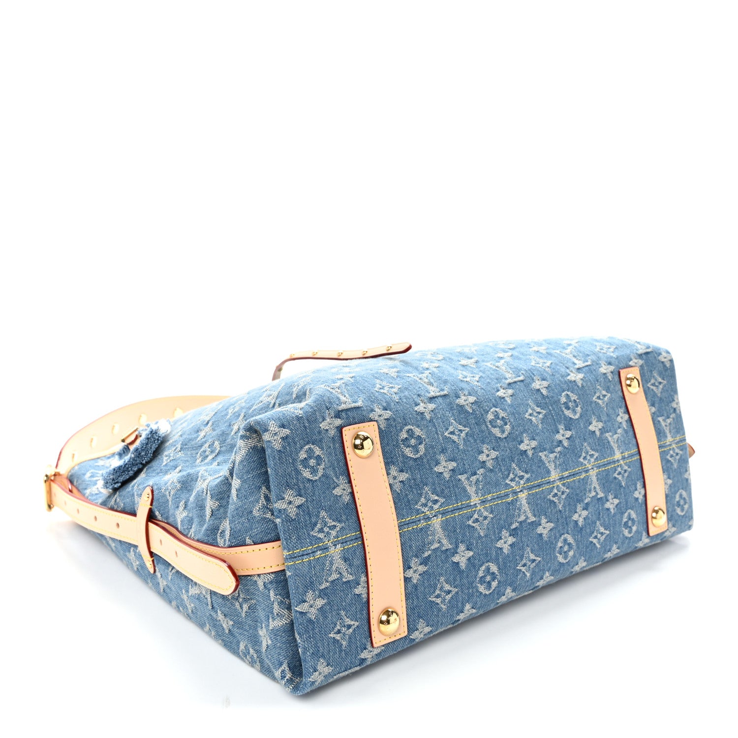 Louis Vuitton Monogram Denim CarryAll MM Blue 5 of 10