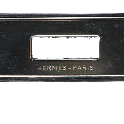 Hermes Shiny Niloticus Crocodile Kelly Cut Pochette Black 13 of 21
