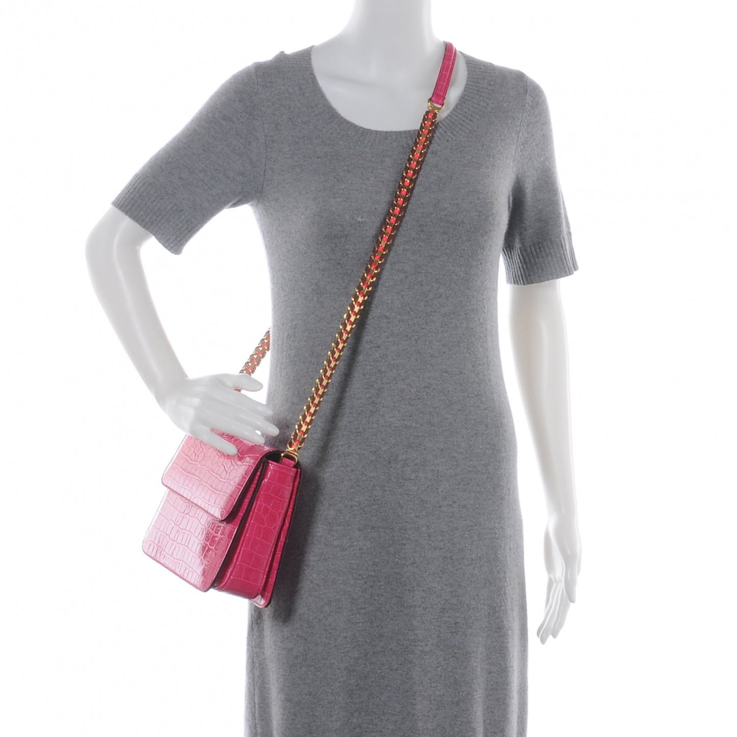 Faux Croc Grace Pink