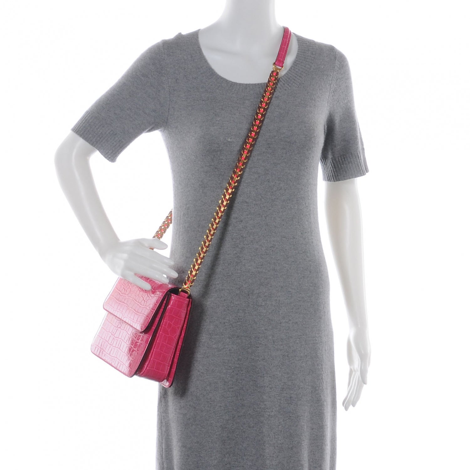 Stella McCartney Faux Croc Grace Pink 2 of 7