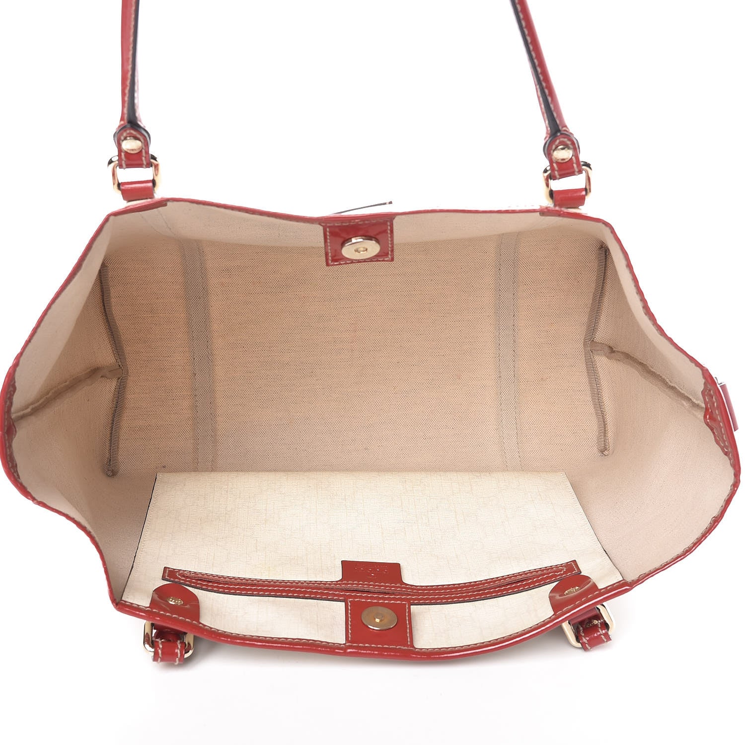Gucci GG Plus Monogram Tattoo Heart Medium Joy Tote Off White Red 5 of 23