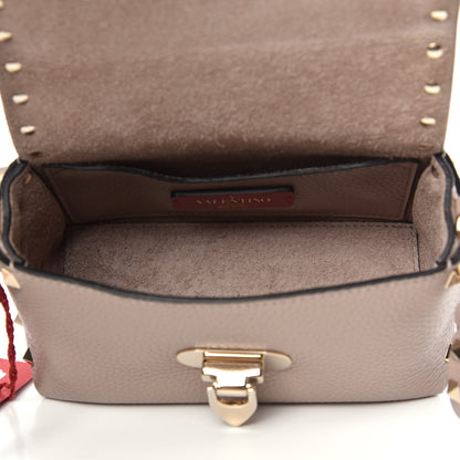 Valentino Garavani Pebbled Calfskin Mini Rockstud Crossbody Bag Poudre 5 of 8