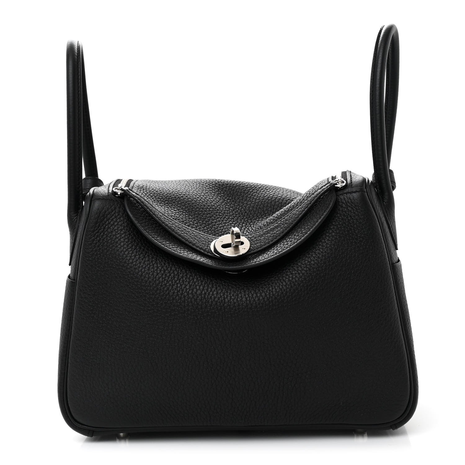 Hermes Taurillon Clemence Lindy 26 Black 1 of 11