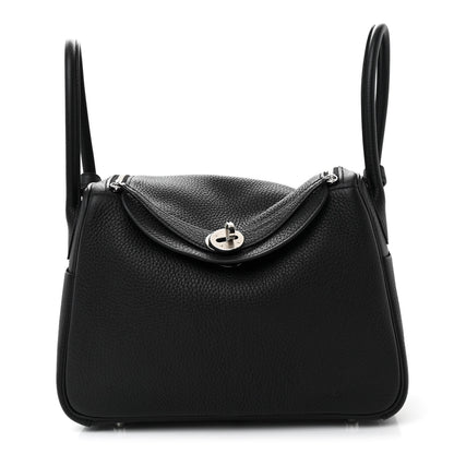 Hermes Taurillon Clemence Lindy 26 Black 1 of 11