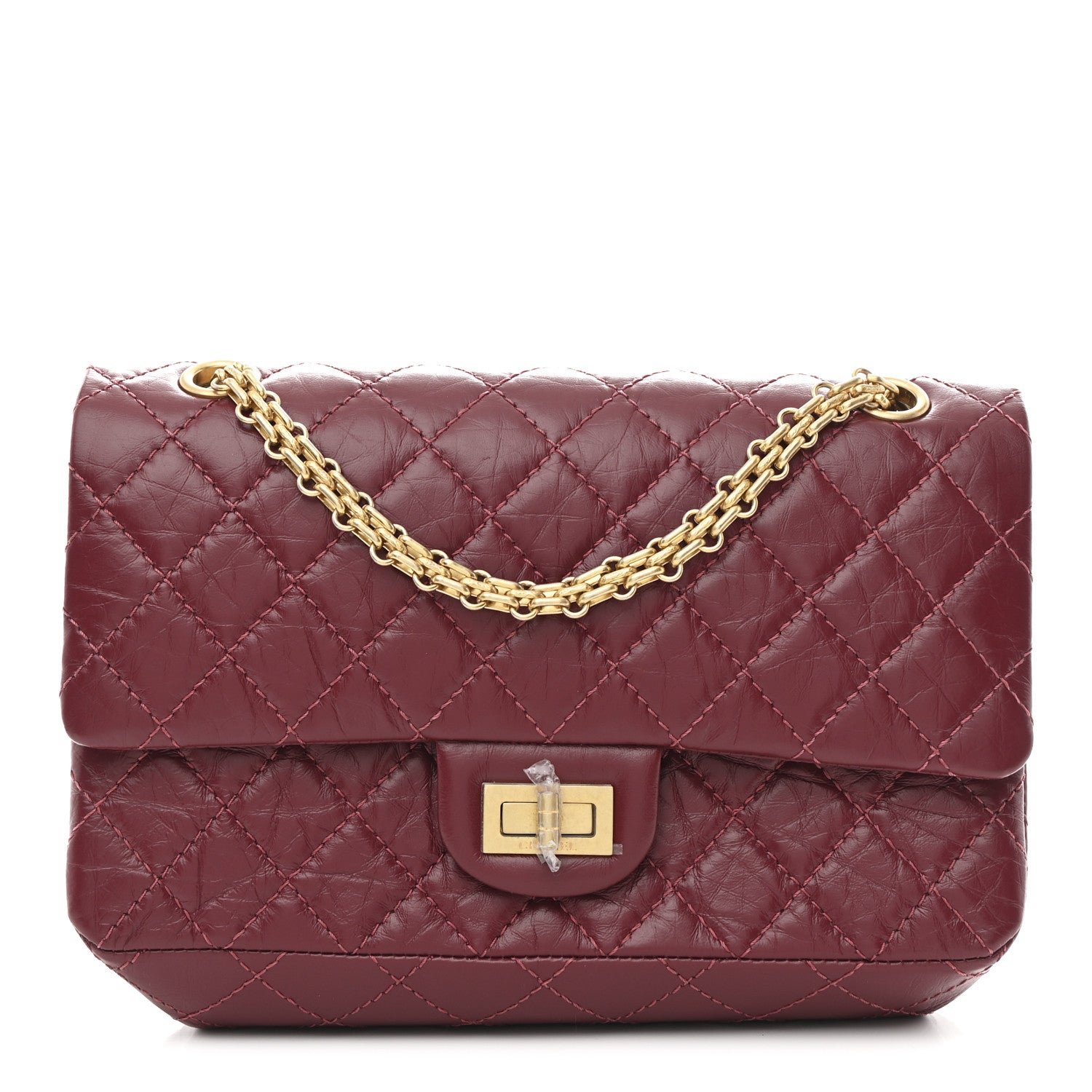 Chanel Aged Calfskin Quilted 2.55 Reissue 225 Flap Burgundy 1 of 11