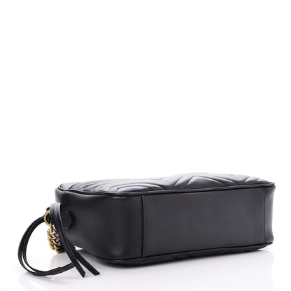 Gucci Calfskin Matelasse Medium GG Marmont Chain Shoulder Bag Black 4 of 7